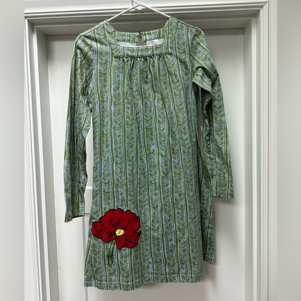 Hannah Anderson girls dress size 14/16 160 red poppy appliqué